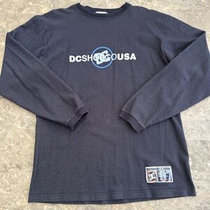 Vintage 2000s DC Shoes Skate Logo Long Sleeve Shirt M 21.5x29.5